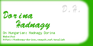 dorina hadnagy business card